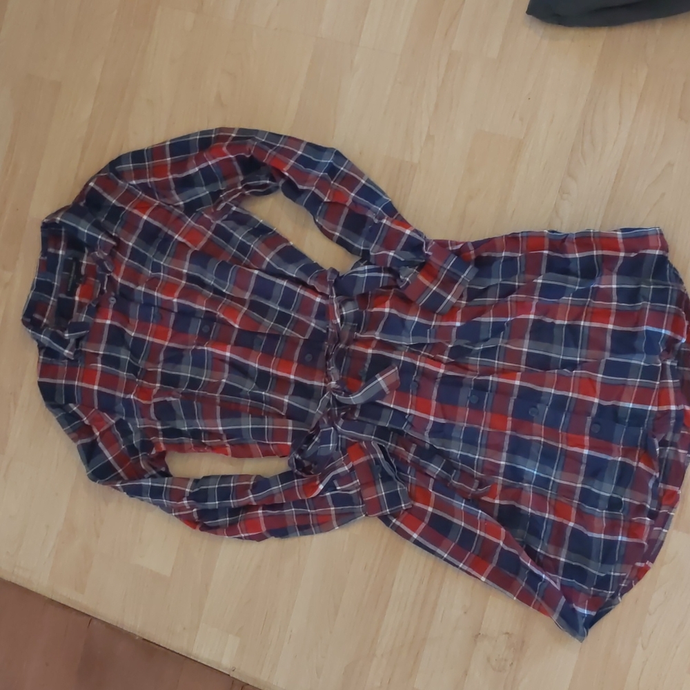 Soft plaid flannel dress
